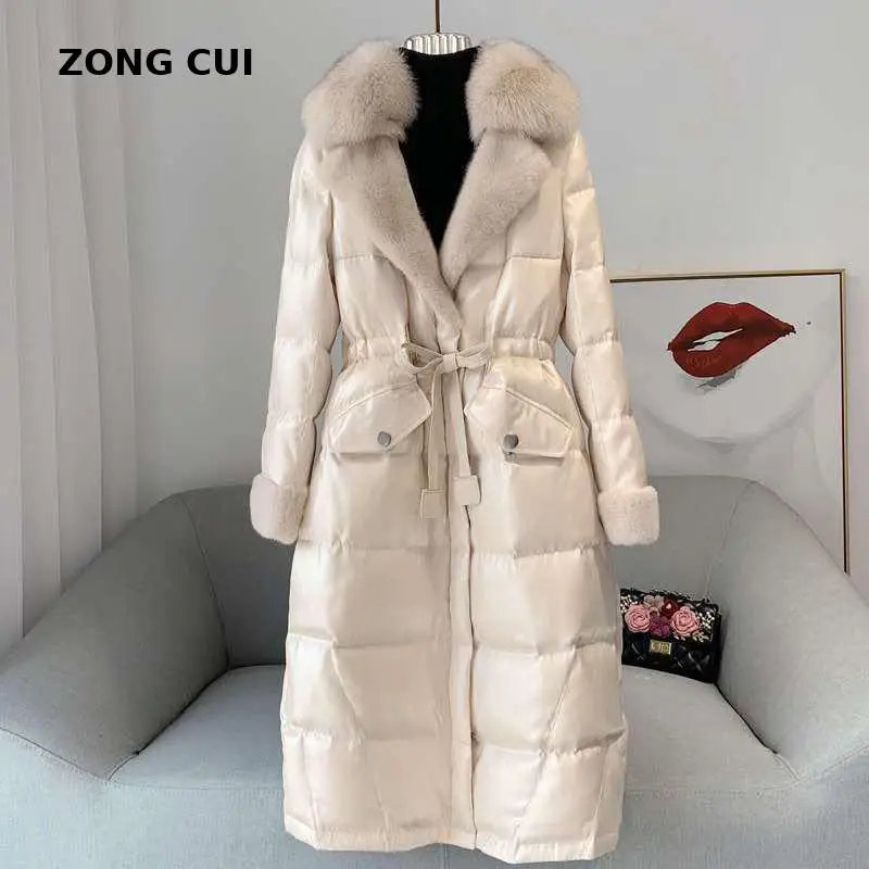 

Women 2021 Winter Fashion Zipper Cotton-padded Parkas Female New Mid-long Solid Color Slim Coats Ladies Thin Warm Jackets