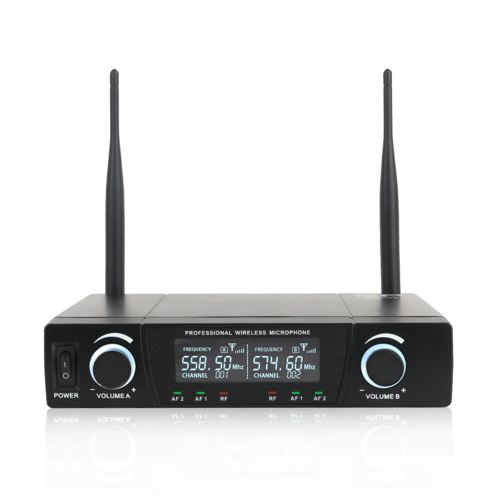 Профессиональный микрофон XTUGA U1002 UHF двойная Беспроводная микрофонная система 2