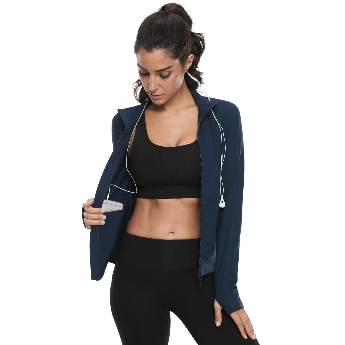 VUTRU женские атлетические спортивные рубашки Slim Fit Длинные рукава фитнес Пальто