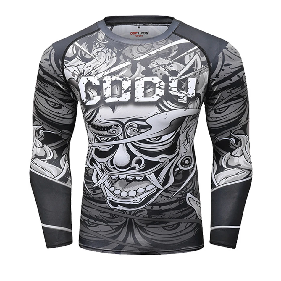 Mma Футболка мужская Рашгард джиу джитсу футболка с длинным рукавом Bjj GI Muay Thai футболки фитнес боксерские майки Рашгард Mma Clothig