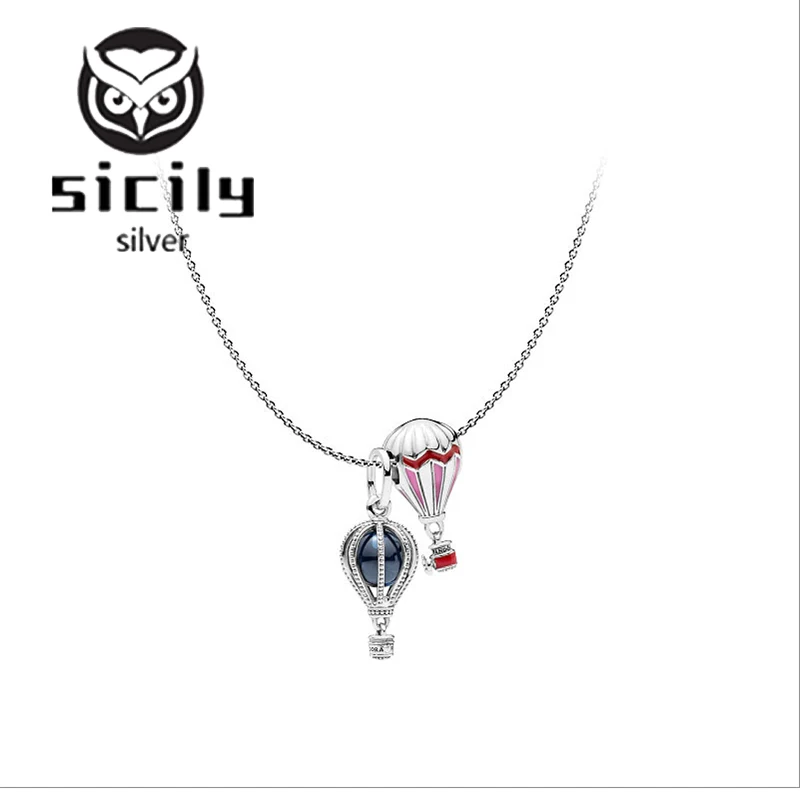 Sicily authentic original logo 100% 925 sterling silver pan necklace for women fashion luxury DIY jewelry pendant | Украшения и