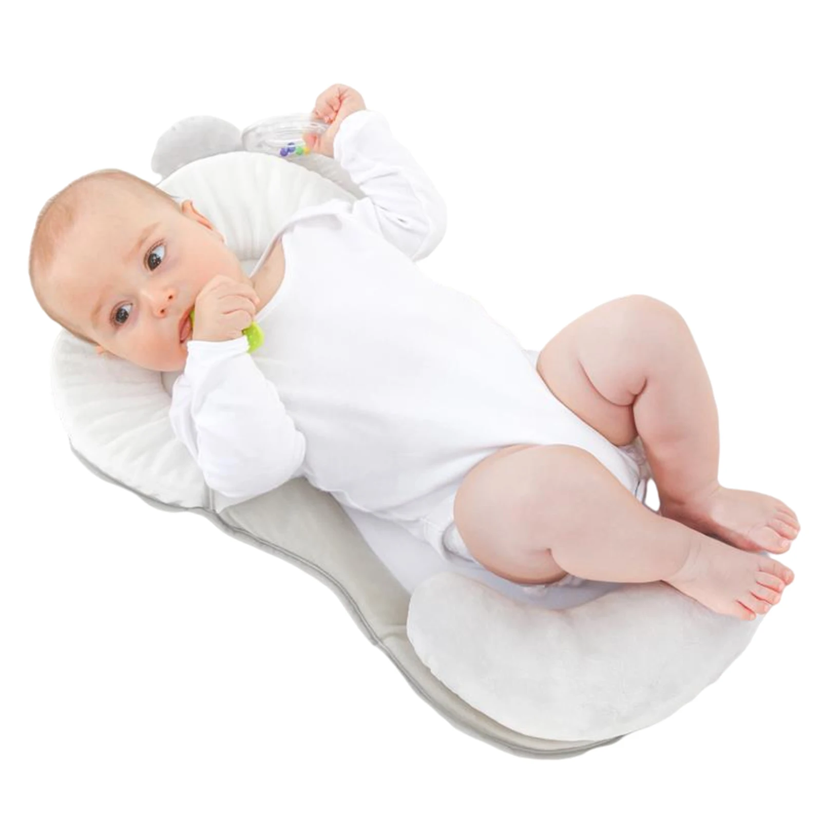 

Baby Nest Newborn Sleeping Pad Infant Lounger Crystal Soft Portable Toddler Head Pillow Anti-biased Head Correction Cushion