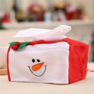 Snowman Рождественская стильная тканевая коробка с изображением Санта-Клауса и снеговика, прочный держатель для салфеток, Рождественское украшение для дома - Цвет: Snowman