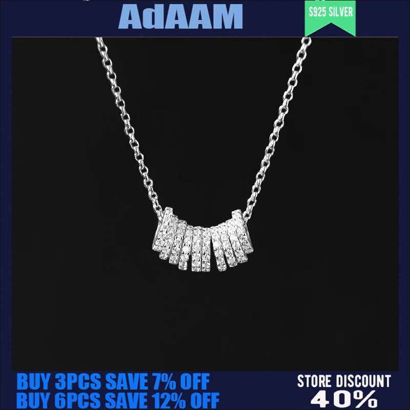 

S925 Sterling Silver Classic Time To Revolve Necklace Female Fashion Simple Temperament Luxury Jewelry Sliding Ring Clavicle Cha