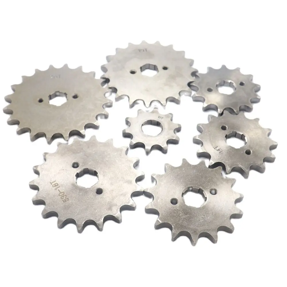 

530# Chain 20mm 10T 11T 12T 13T 14T 15T 16T 17T 18T 19T 20T Front Engine Sprocket For 150 250 ATV Quad Dirt Bike Motorcycle