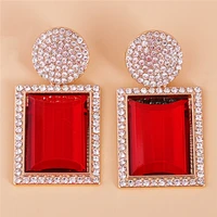 wholesale women drop earrings geometric brand design luxury starburst pendant crystal stud gem statement earrings jewelry gifts