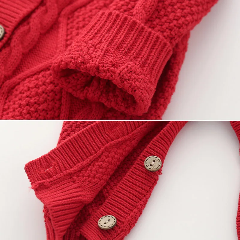 Рождественский костюм для девочки из 2 предметов Хлопковый вязаный детский