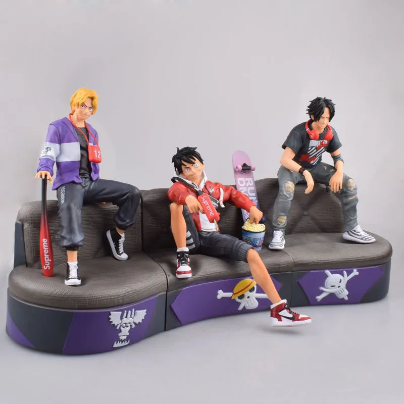 Аниме масштаб 1/8 роспись фигуры один кусок Мода Ver. Экшн-фигурка Monkey D Luffy сидя на