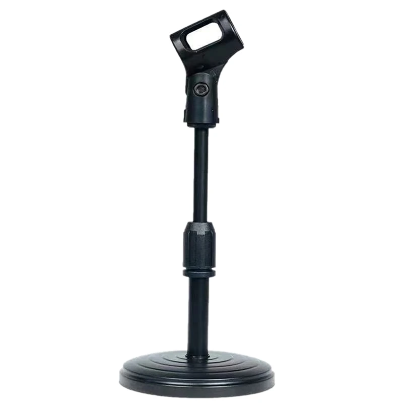

Disc Desktop Microphone Telescopic Stand Aggravated Lifting Lazy Live K Song Microphone Stand,Black