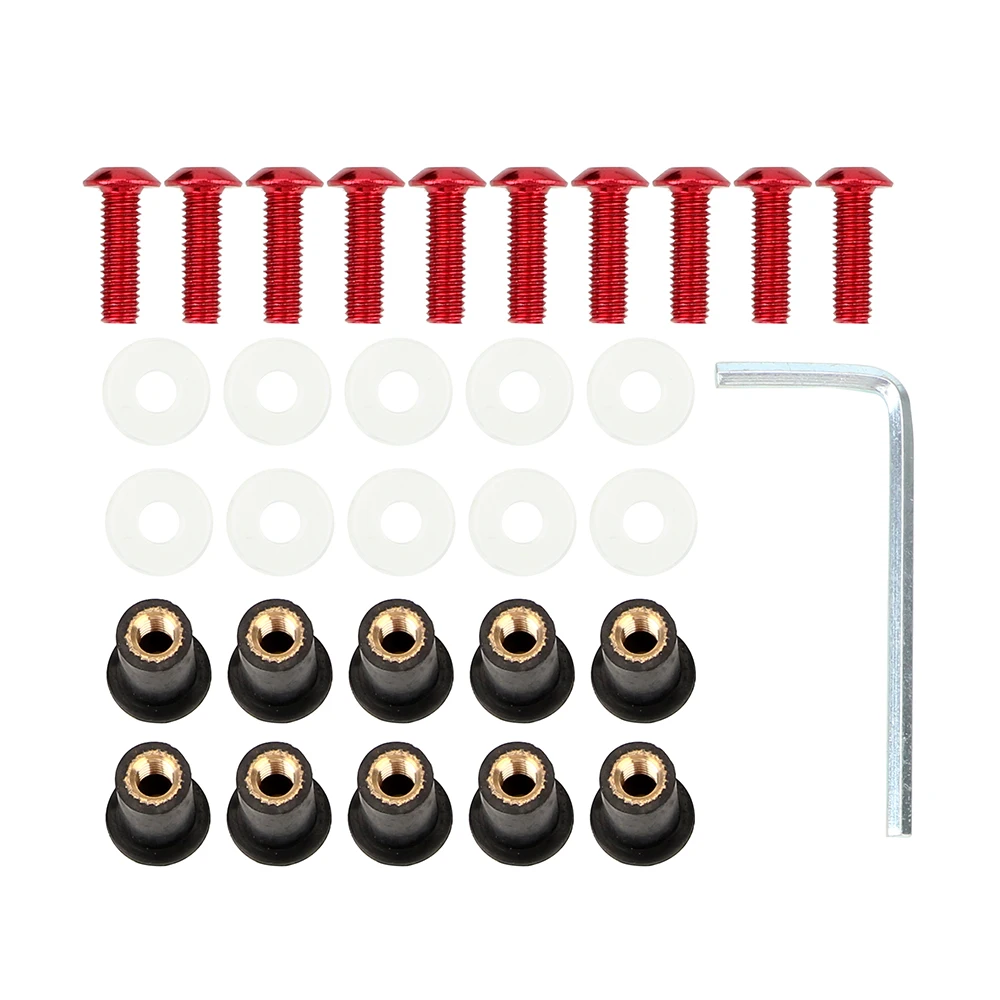 Комплект креплений LEEPEE 10 шт./компл. для экрана мотоцикла|Гайки и болты| |