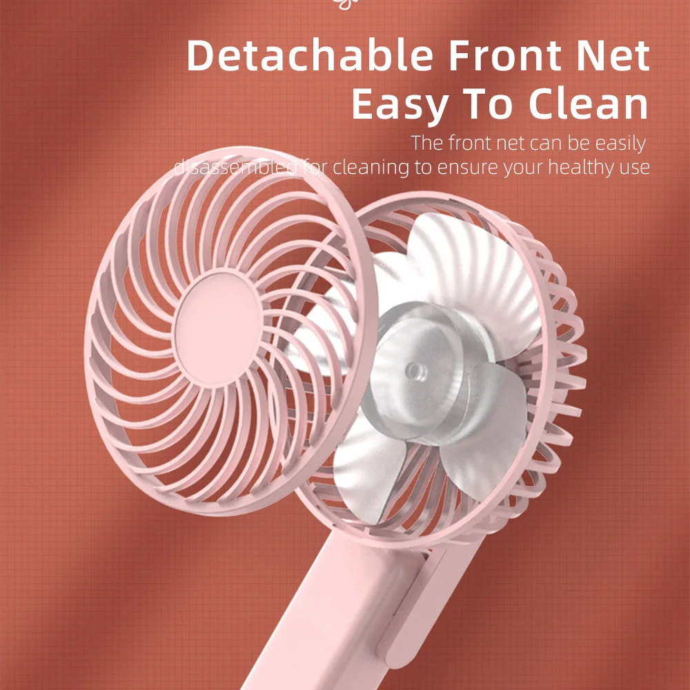 

Essager Mini USB Fan Portable Handheld Cooling Fan Summer Gadgets Rechargeable Desktop Foldable USB Cooler Fan With Phone Holder