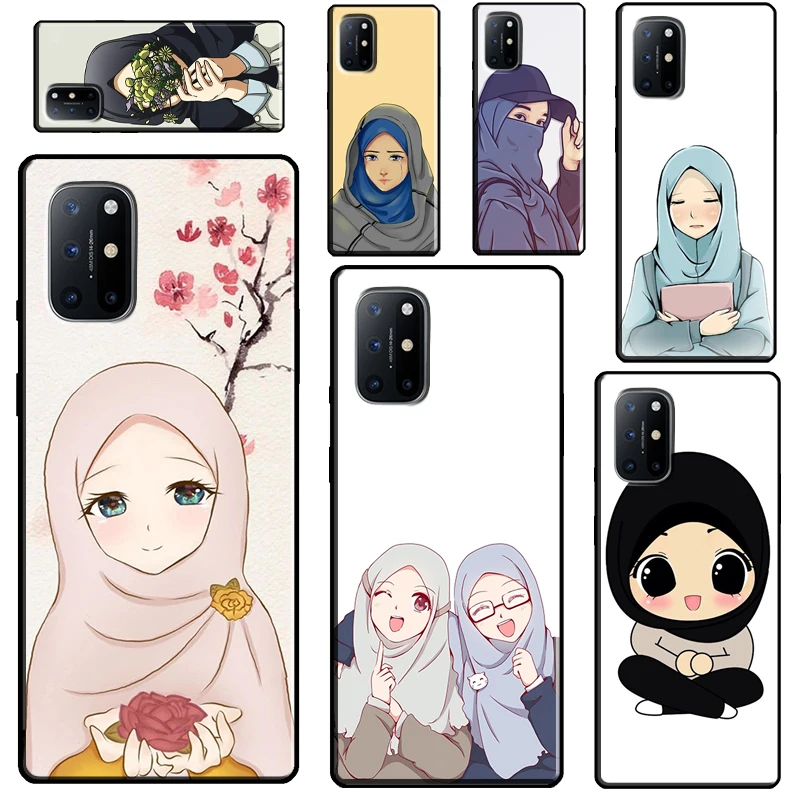 

Muslim Islamic Gril Eyes Arabic Hijab For OnePlus 9 10 Pro 8T 9R Nord Case For Realme GT Neo 2 Master 8 Pro C3 C21 8i 9i Cover