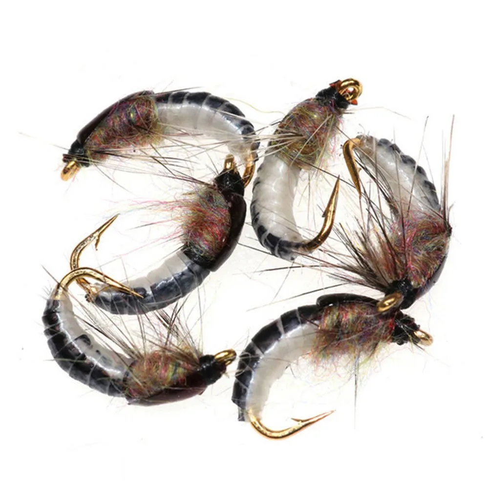 

1Pc Fly Fishing Fly Hook Nymph Hair Hook Realistic Nymph Scud Used For Trout Fishing Artificial Insect Bait Lure Scud Worm