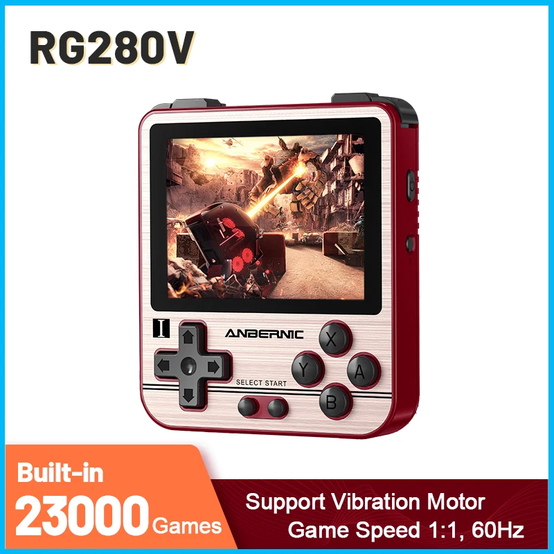 

Новая игровая консоль RG280V Retro Game Console 2,8 "IPS с открытым исходным кодом для PS1 GBA GB Mini Handheld Game Player Встроенные 23000 игр