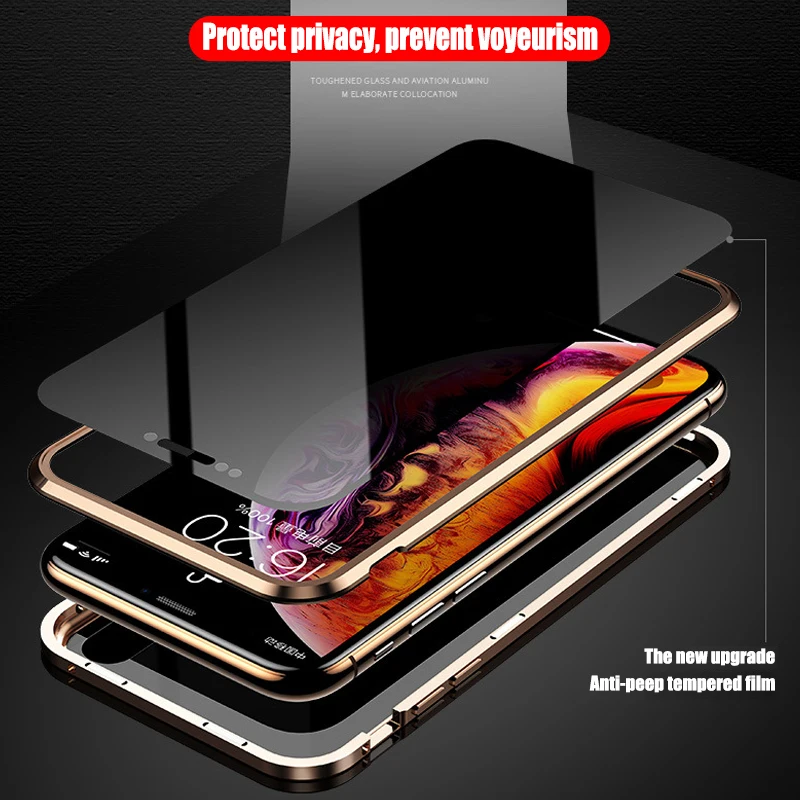 Для iPhone11 6 7 8 X XS Max Zmetal Рамка Анти-писк магнитная Передняя и задняя закаленное