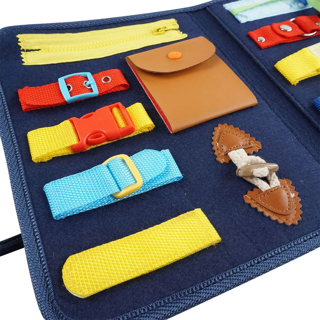 

Kids Busy Board Children Montessori Toys Buckle Training Essential Educational Sensory Board Painting Teaching Tools For Toddler