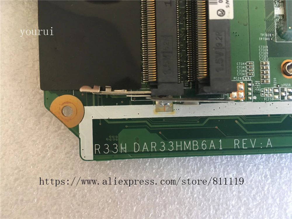 yourui для hp g4 2000 g6 2000 laptopmotherboard 710873 501 dar33hmb6a1 с i3 3110u процессо