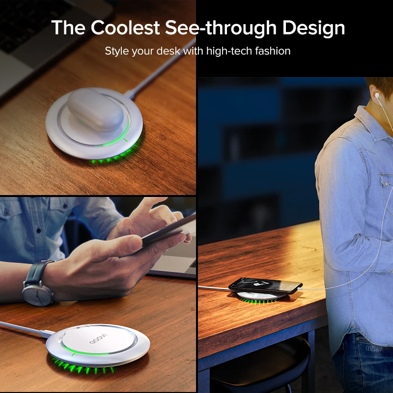 10w fast wireless charger for samsung galaxy s20 s10 s9 s8 note 10 9 8 usb qi charging pad for iphone 11 pro xs max xr x 8 plus free global shipping