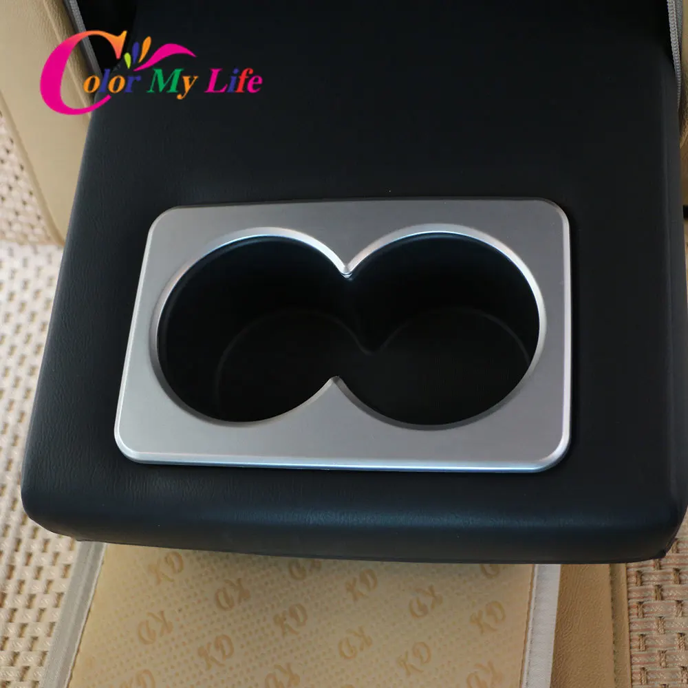 Цвет моя жизнь автомобиль хром матовая задняя рамка держателя стакана воды