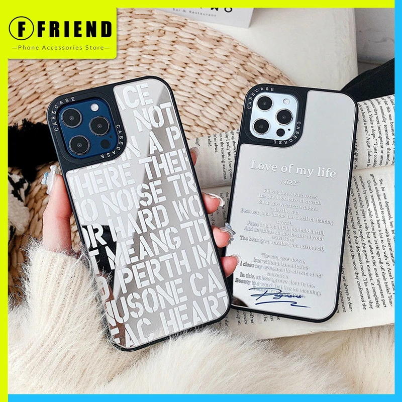 

Simple Luxury Mirror Letter Personalized Fashion Design Phone Cover for Iphone 11 12 Pro Max 7 8p Xs Xr Women Girl Phone Cases