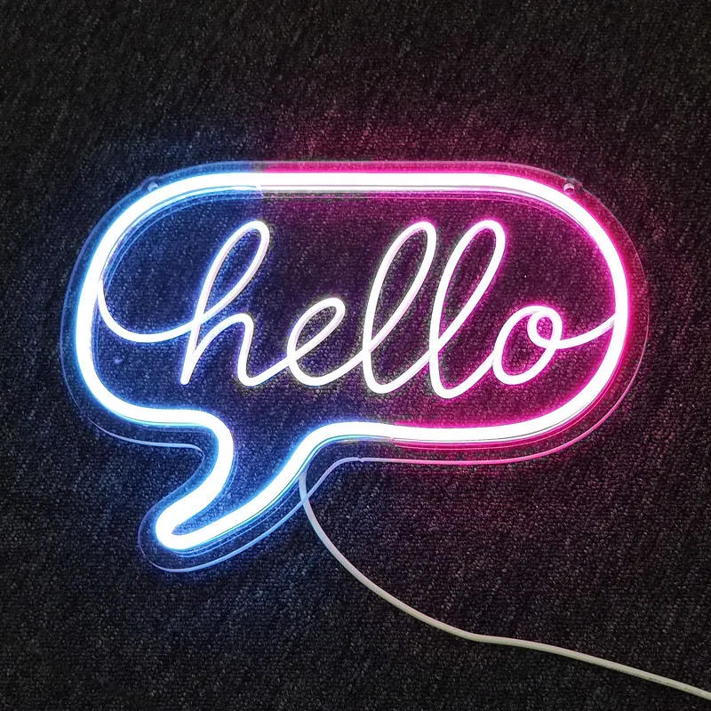 Hello светодиодный неоновый светильник неоновая вывеска с буквами панель для