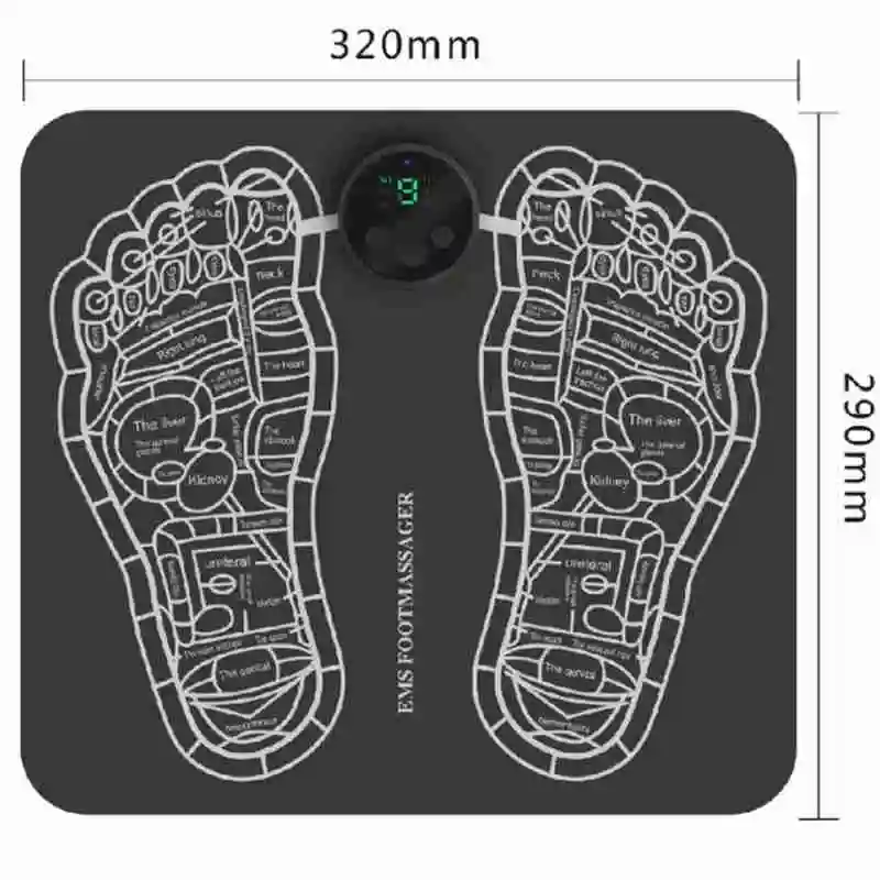 

Foot Massage Mat EMS Physiotherapy Electric Vibration Acupoints Massager Relieve Foot Massage Simulator Feet Muscle Stimulator