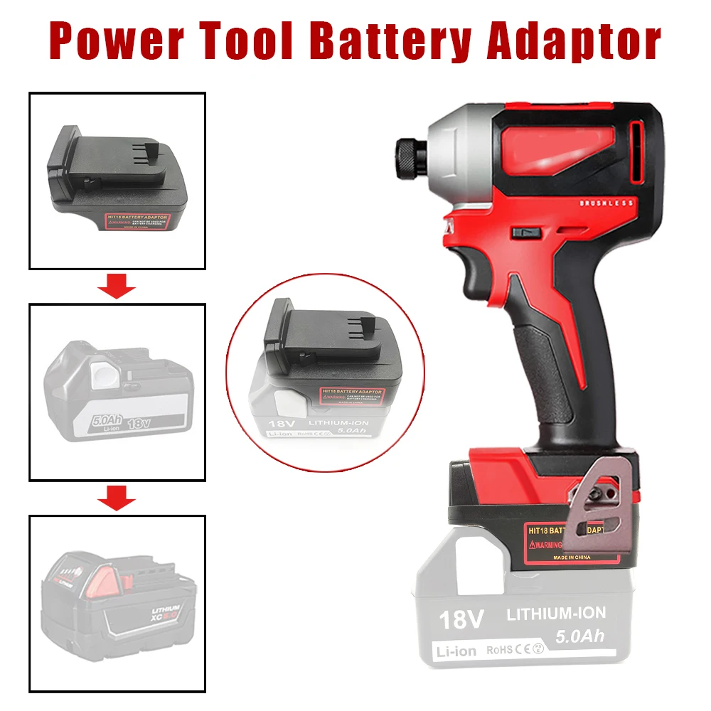 

Конвертер адаптера HTB18MWL можно использовать для Hitachi 18 в литий-ионная батарея BSL1830 для Milwaukee 18V M18 литиевый Электрический электроинструмент