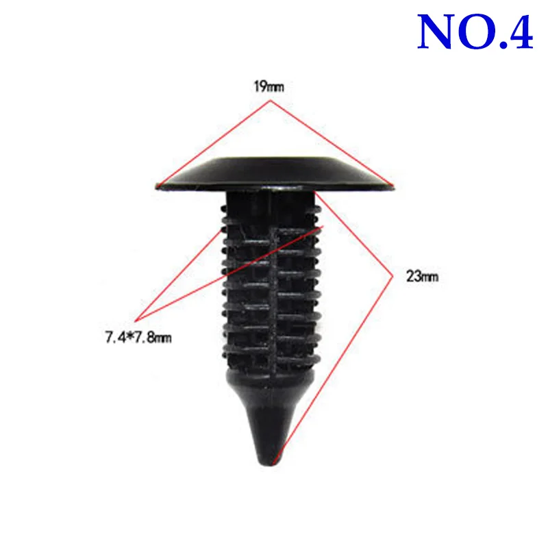 30 шт 6 мм 7 10 Пластик заклепки универсальный авто крепежа устанавливаемый на крыше