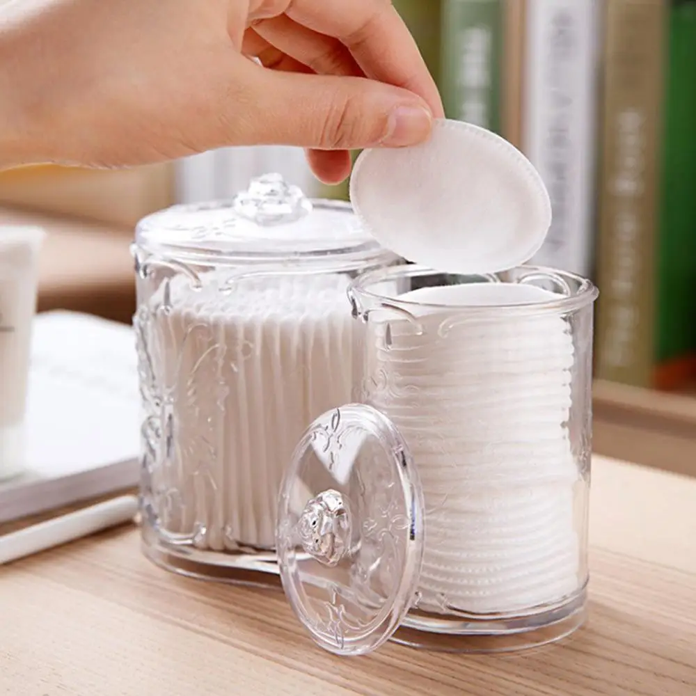 Держатель для палочек HKML с 2 отделениями акриловый держатель ватных макияжа