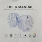 Лампа подводная светодиодная с магнитным всасыванием и пультом дистанционного управления