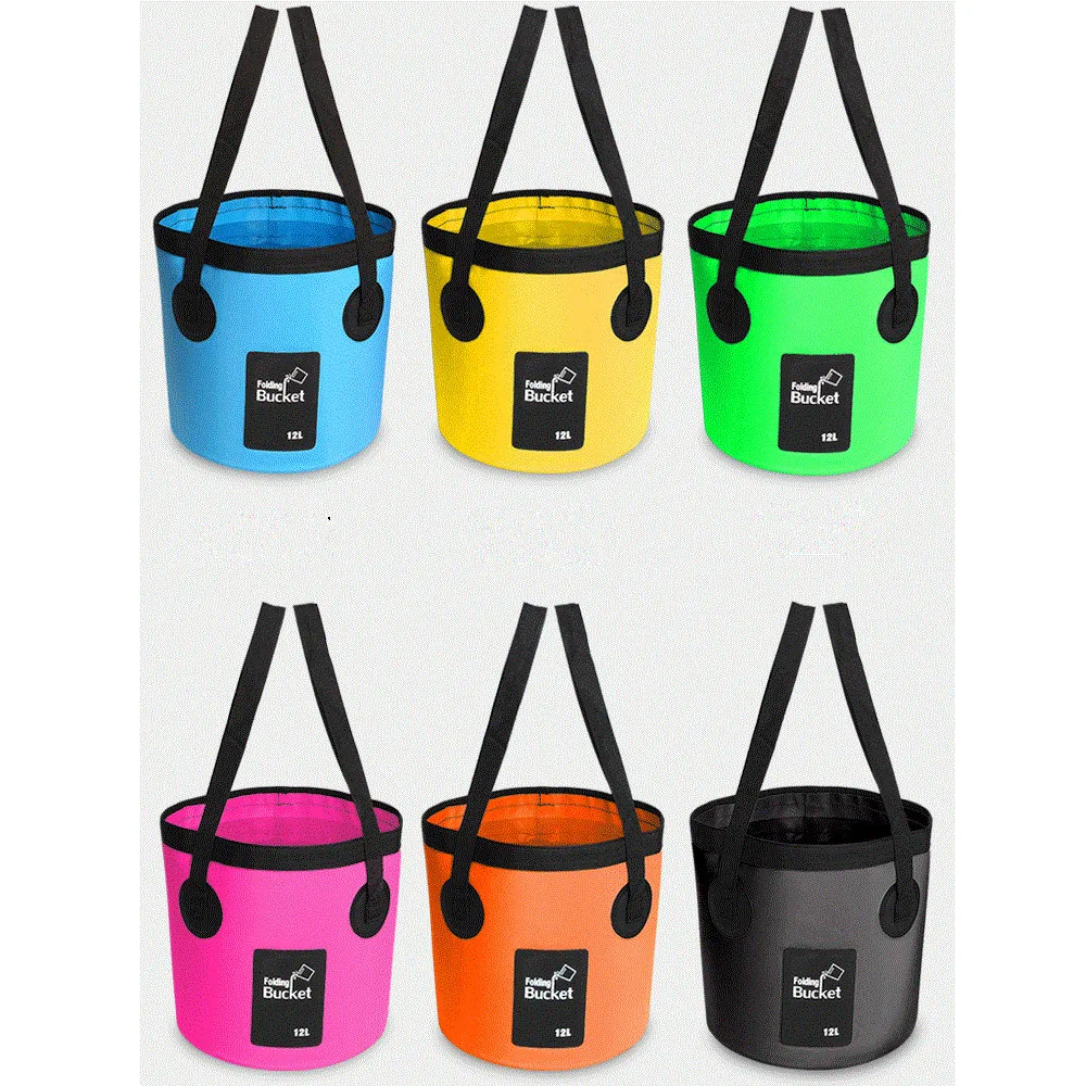 

12L 20L portable bucket water storage bag storage bag waterproof water bag fishing folding bucket collapsible bucket car items