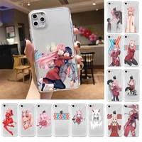 darling in the franxx zero two phone case for iphone x xs max 6 6s 7 7plus 8 8plus 5 5s se 2020 xr 11 11pro max funda cover