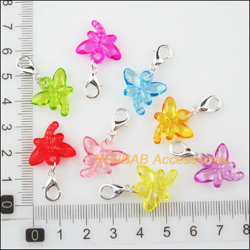 Модные посеребренные Смешанные акриловые соединительные застежки в виде