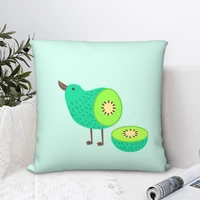 kiwi bird kiwi fruit square pillowcase cushion cover spoof home decorative polyester for sofa seater nordic 4545cm