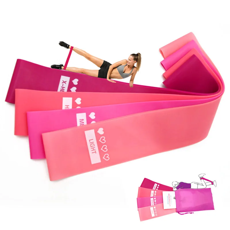 4 шт. натуральный латекс раллийный ремень для йоги Эластичная лента спортивные