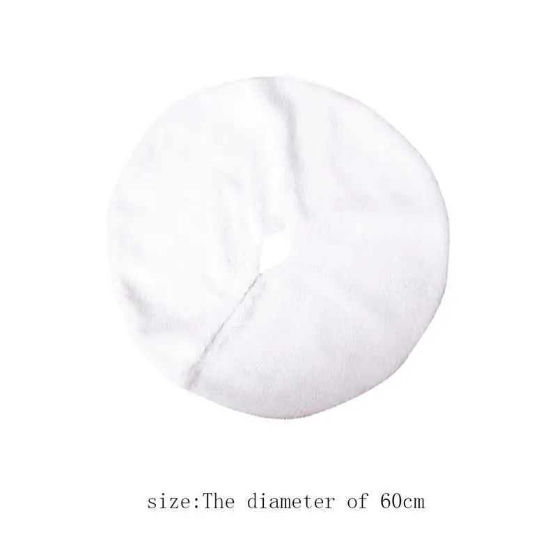60 см Рождественская елка плюшевая юбка чистая белая для рождественского декора