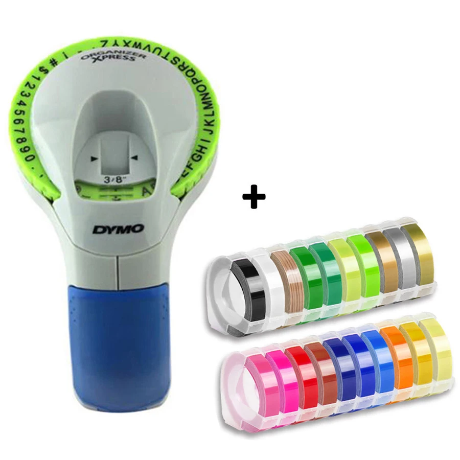 

Dymo 12965 Xpress С 5 этикетками, ручные этикетки, принтеры 9 мм, 3D тиснение, ленты для Dymo-машины, ручные этикетки