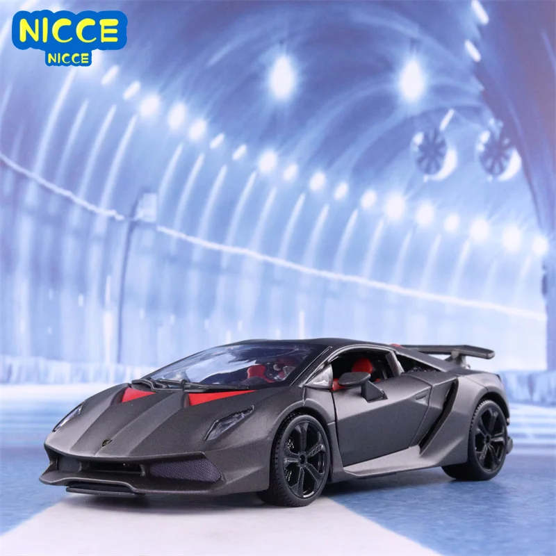 

Bburago Diecast 1:24 Lamborghini Sesto Elemento Racing Car Grey Static Simulation Alloy Model Car B537