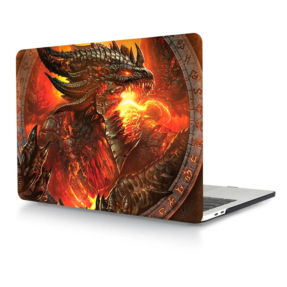 Fire Dragon HRH, новинка, 3D, животное, аниме, мультфильм, корпус ноутбука, оболочка, защитный жесткий пластиковый чехол, рукав, крышка для Macbook Pro 13, сенсорная панель, A2159 - Цвет: Fire Dragon