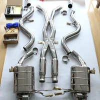 exhaust system for bmw e92 m3 grwa stainless steel 304 mirror polishedy pipe including 2 valves