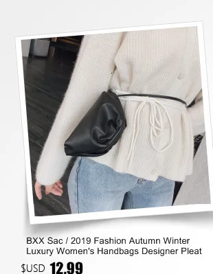 BXX Sac/ модные осенне-зимние роскошные женские сумки дизайнерские облака пакет сплошной цвет сумка ZE729
