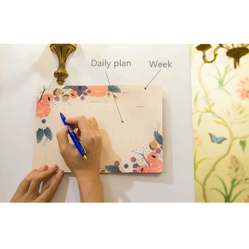 Еженедельный планер A5 50 листов бумага для ноутбука можно порвать офисный и