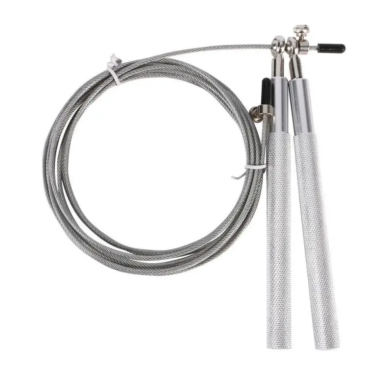 Fitness sports stainless steel cable knurling ultra light aluminum handle speed jump rope ball bearing metal | Спорт и развлечения