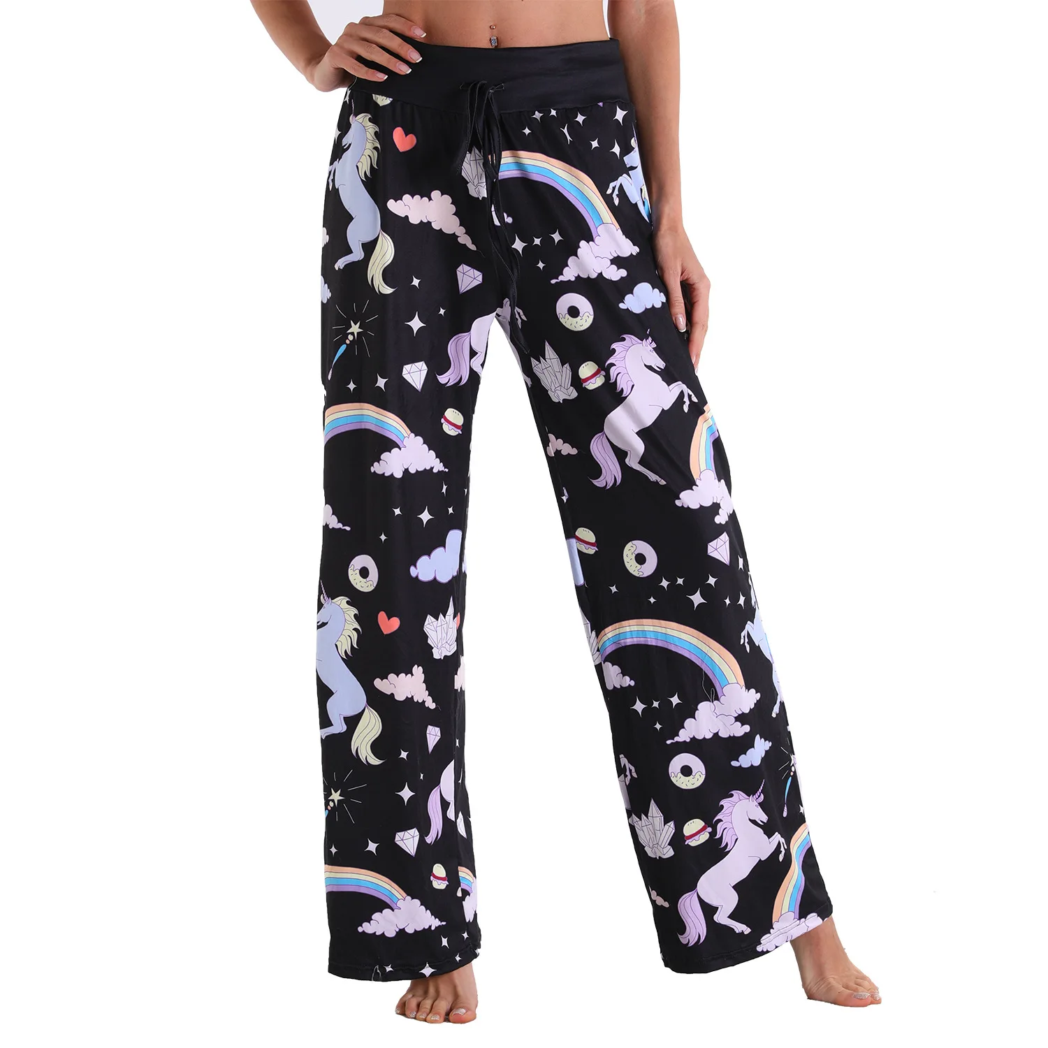 

Lace-up Casual Trousers European and American Loose Lace-up Camouflage Printed Pants Women Pants Women Bottoms Pants Hot Pants