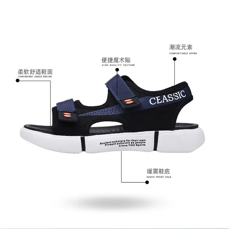 

Men's Sands 2021 Summer New Fashion Beach Slippers Soft Bottom Sports Outerwear Casual Driving Sandals plus size