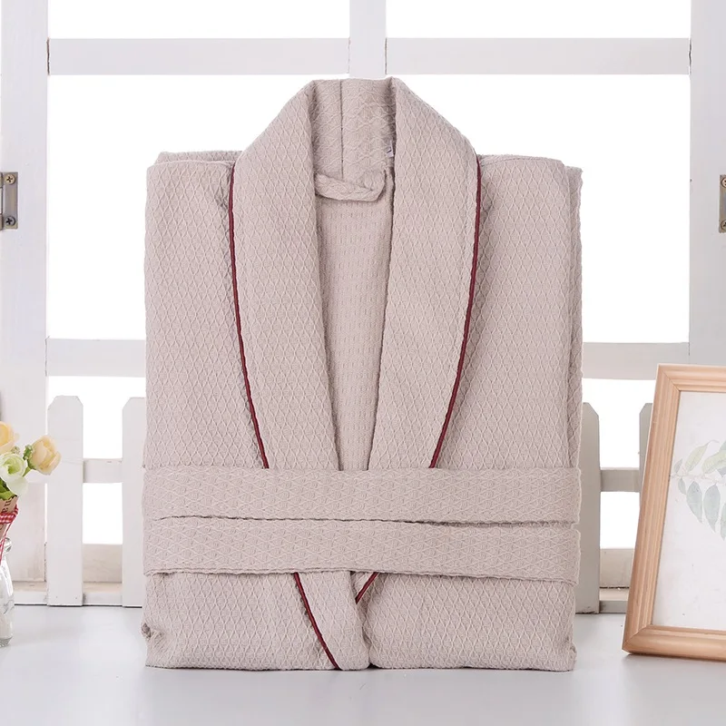 Халат вафельный хлопковый для мужчин и женщин ночнушка сна Дамское одеяло