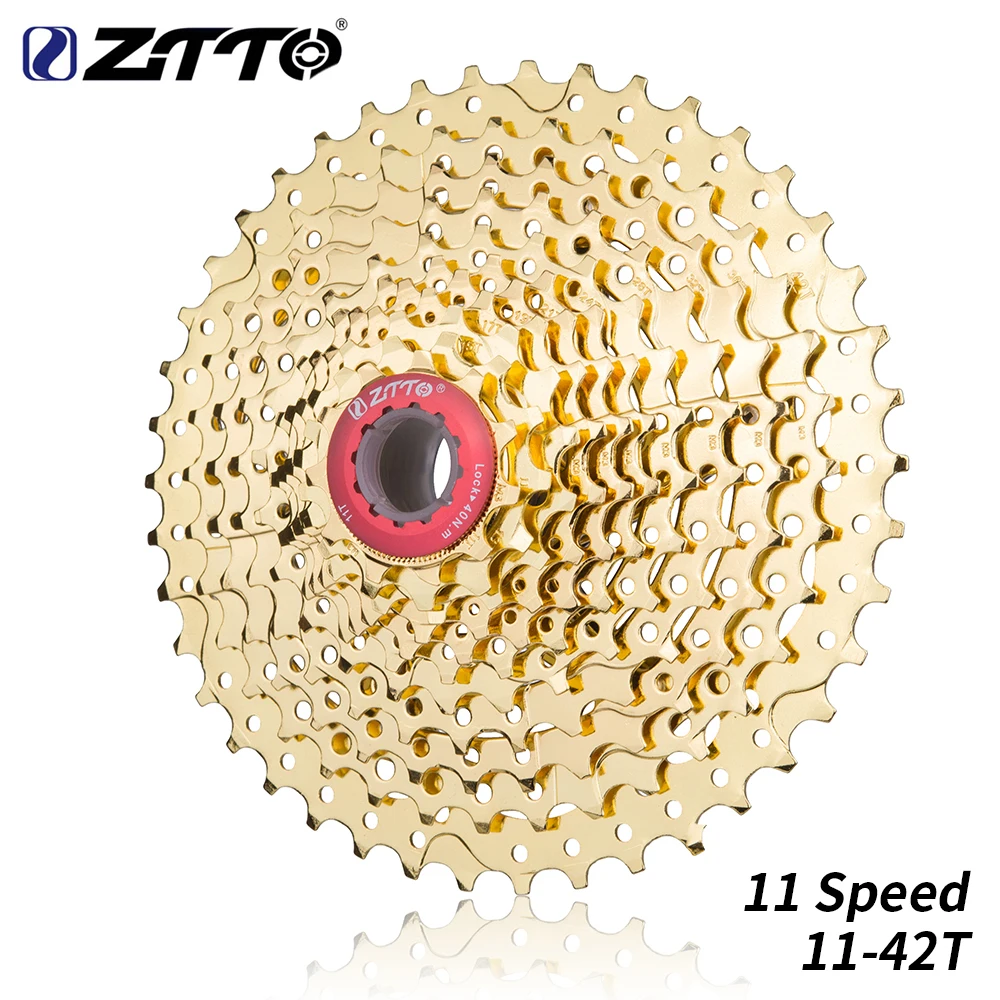 

ZTTO 11 Speed 11-42T Golden MTB Moutain Bike Cassette Gold Sprocket Freewheel Bicycle parts for XT M8000 SLX M7000 k7 NX GX