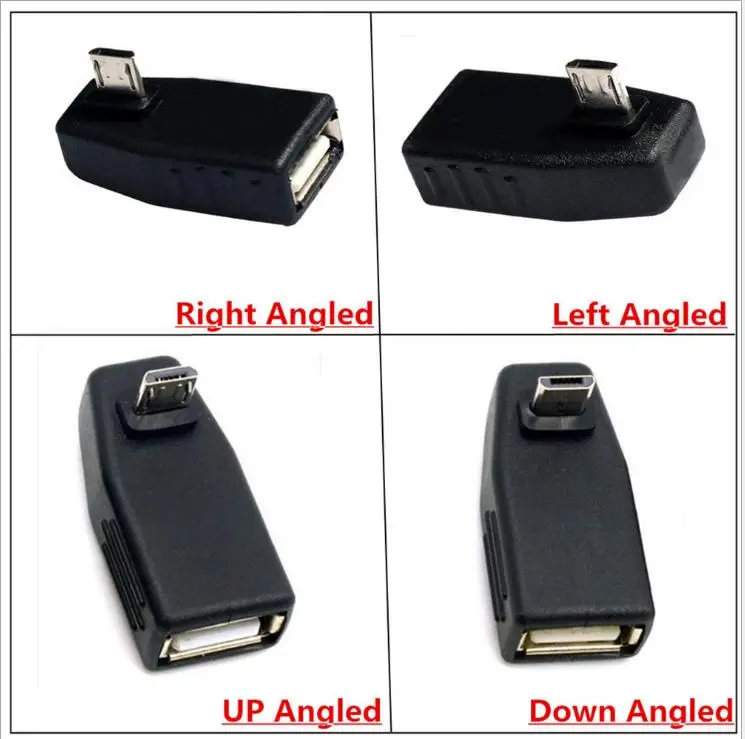 Переходник OTG Micro USB на изогнутый адаптер для планшета Android 90 ° со сканером вверх