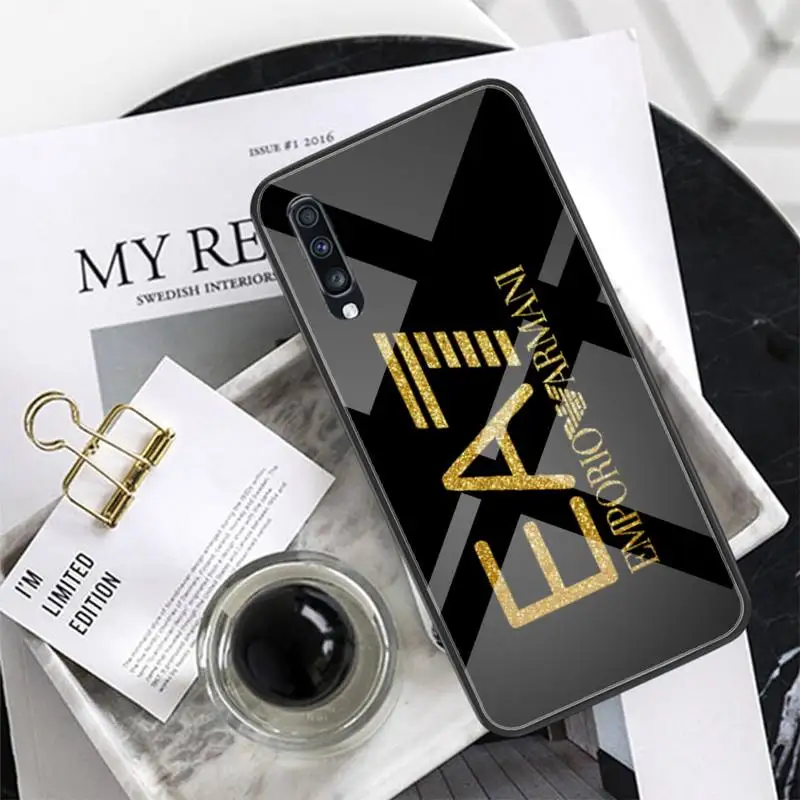 

Famous Brand EA-7 Phone Case Glass Coque Fundas For Xiaomi Redmi Note 7 5 4 6 6A Mi 8SE 8 6 Lite Mix 2 2s Note 3 Cover