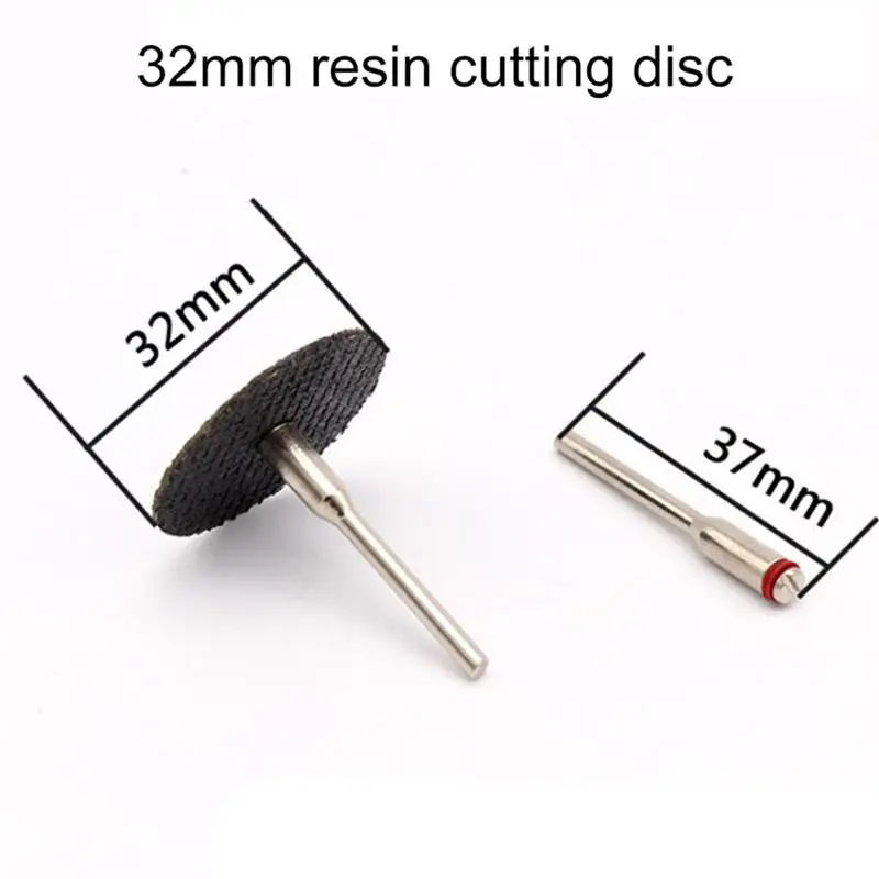 

10pcs 32mm Resin Cutting Disc Grinding Wheel Abrasive Cutting Discs Mini Drill For Rotary Tool Accessories with 1 Mandrels